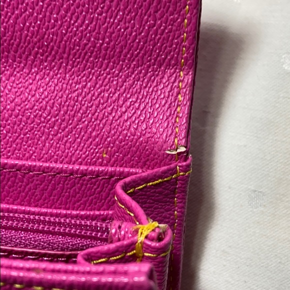 Nine West Pink & Black Pebbled leather long Wallet - Picture 5 of 11